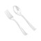 Smarty Had A Party Clear Disposable Plastic Mini Flatware Set - Dessert Spoons and Dessert Forks (960 Guests), 1920PK 790-CLCS-CASE - alternate 1